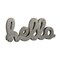 Contemporary Home Living 28" Gray Cursive Lettered Hello Wall Sign